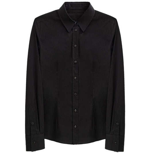 Camisa de algodón negra Dolce &amp; Gabbana