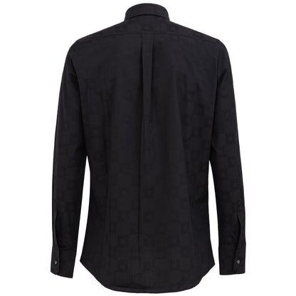 Camisa de algodón negra Dolce &amp; Gabbana