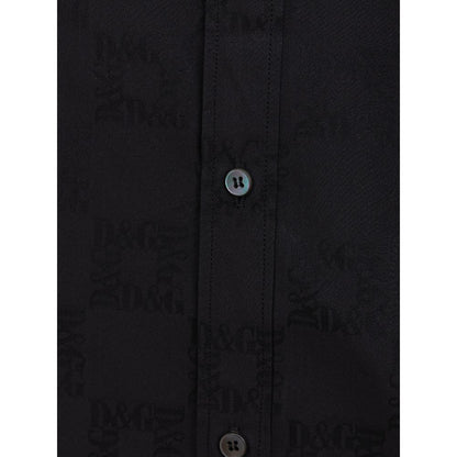 Camisa de algodón negra Dolce &amp; Gabbana