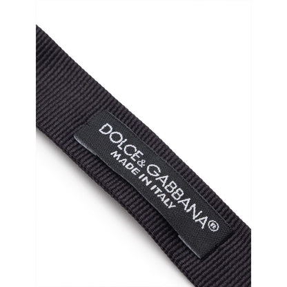 Dolce & Gabbana Black Silk Bowty