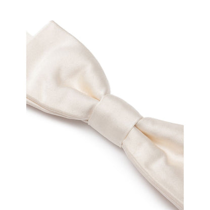 Dolce & Gabbana White Silk Bowty