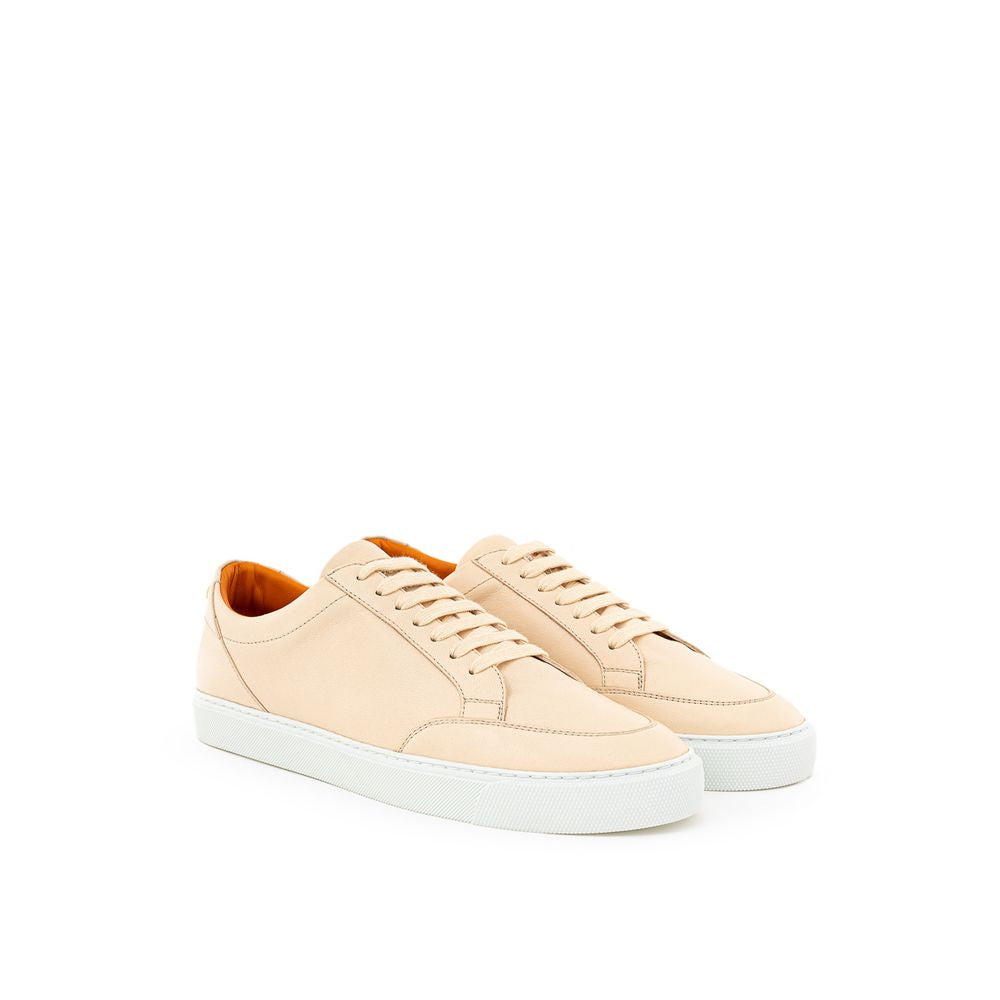 Zapatilla Burberry de cuero rosa