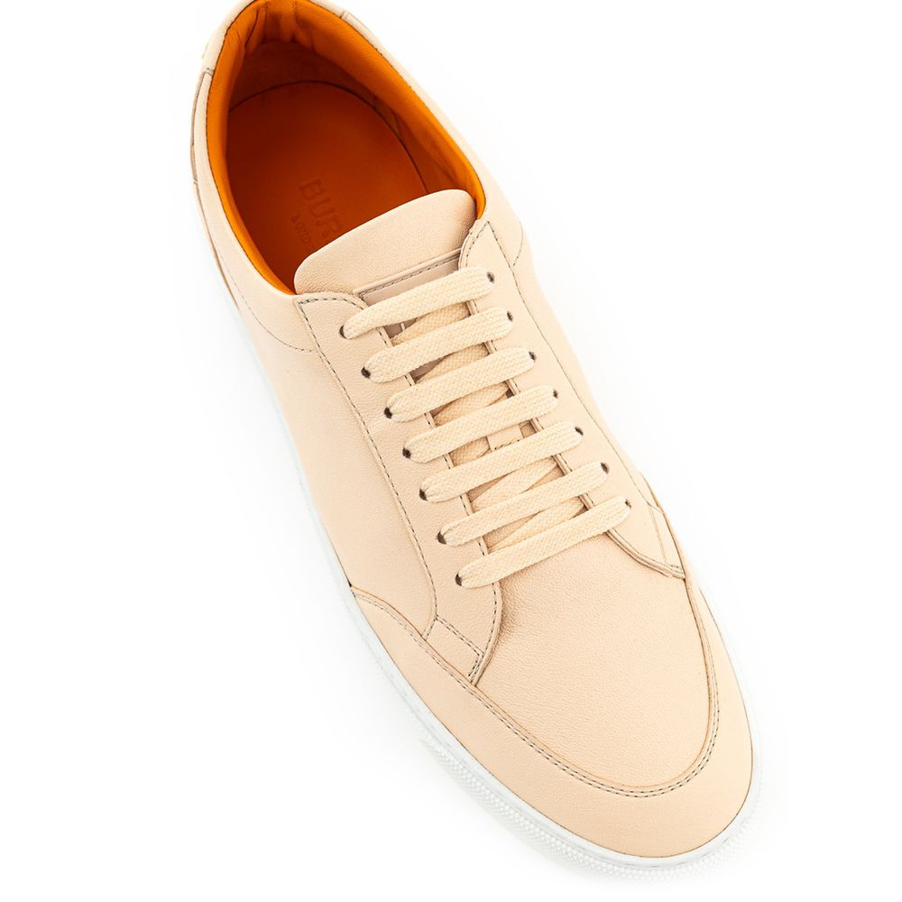 Zapatilla Burberry de cuero rosa
