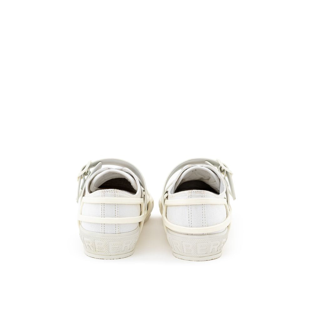 Zapatilla Burberry De Algodón Blanco