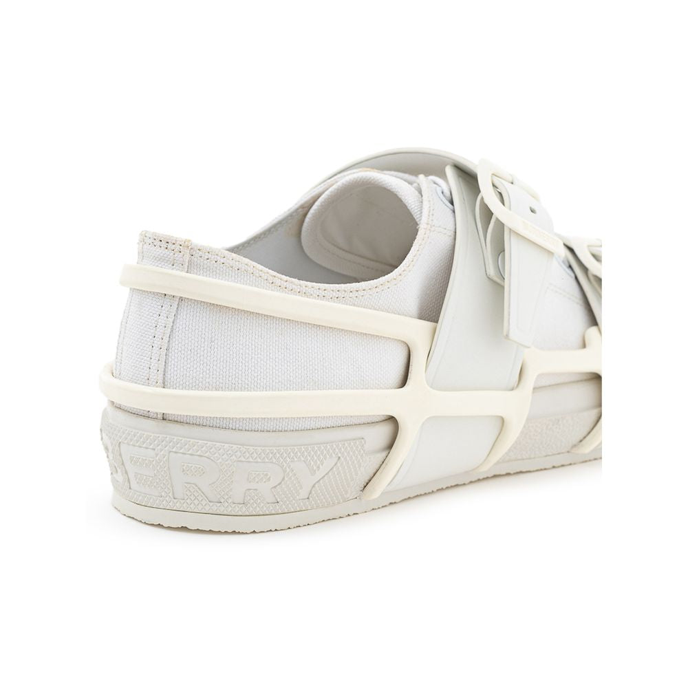 Zapatilla Burberry De Algodón Blanco