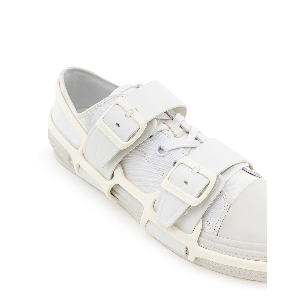 Zapatilla Burberry De Algodón Blanco