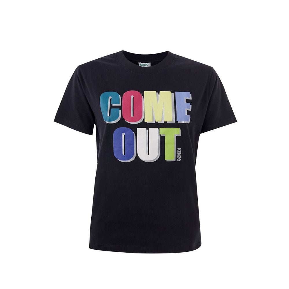 Kenzo Elegante camiseta de algodón en negro atemporal