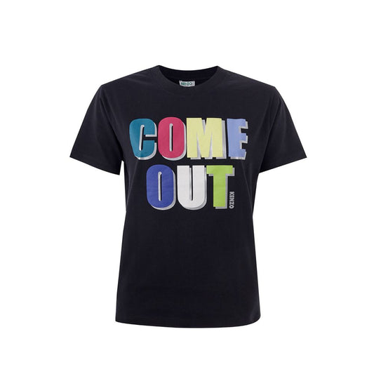 Kenzo Elegante camiseta de algodón en negro atemporal