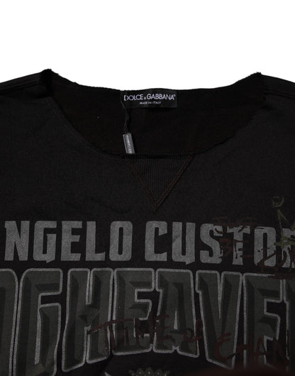 Suéter de cuello redondo DG Heaven negro de Dolce &amp; Gabbana