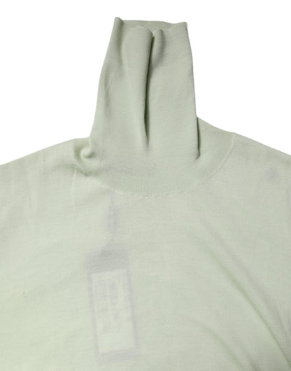 Suéter de cuello alto de lana verde claro de Dolce &amp; Gabbana