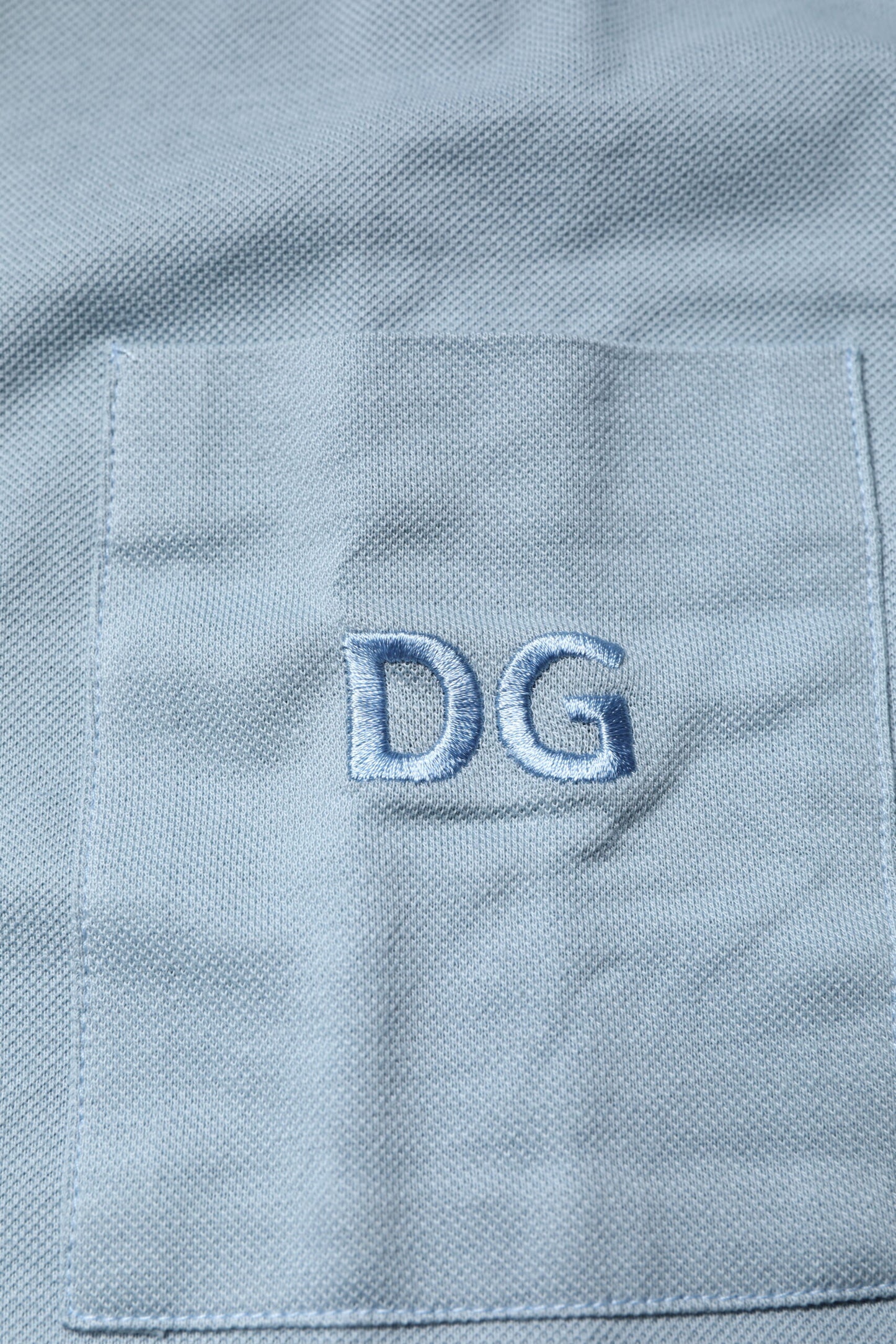 Polo informal de algodón azul con botones para hombre de Dolce &amp; Gabbana