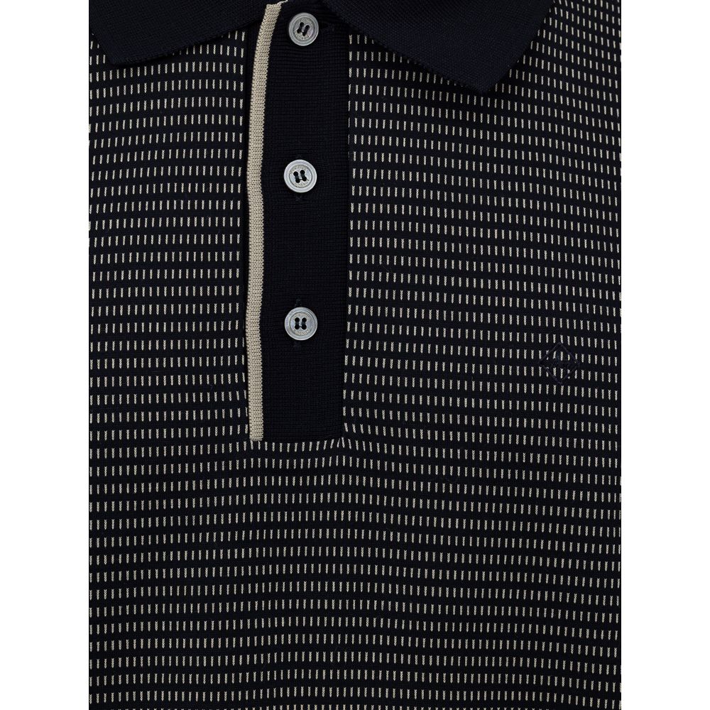 Polo de algodón azul Dunhill
