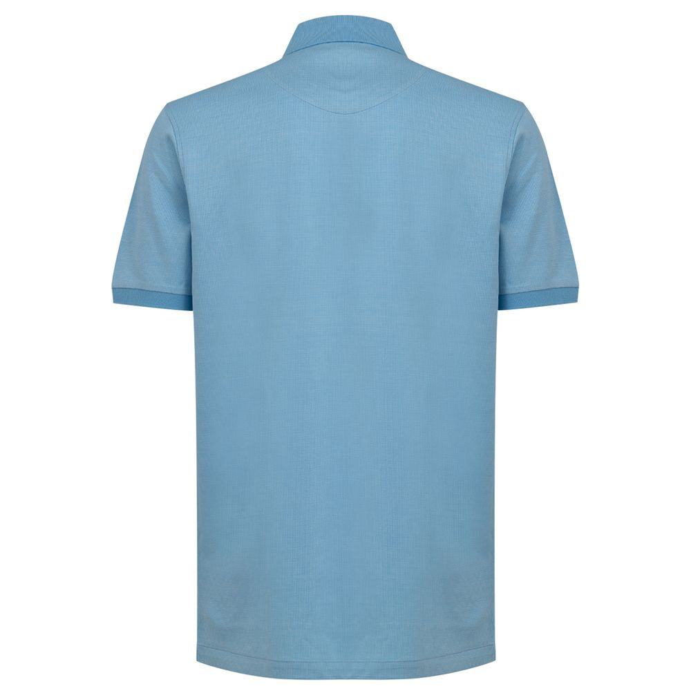 Polo de algodón azul claro Dunhill