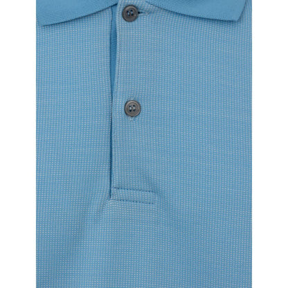Polo de algodón azul claro Dunhill