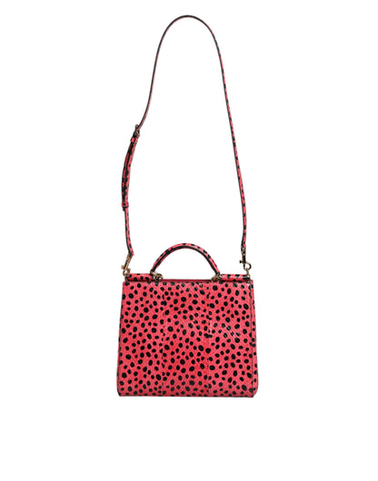 Bolso bandolera con asa superior de piel exótica rosa de Dolce &amp; Gabbana