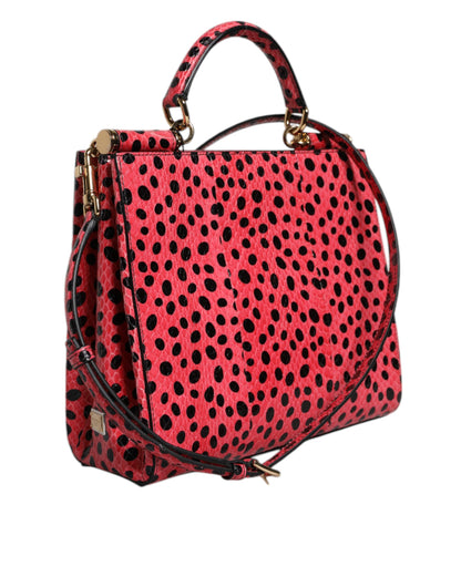 Bolso bandolera con asa superior de piel exótica rosa de Dolce &amp; Gabbana