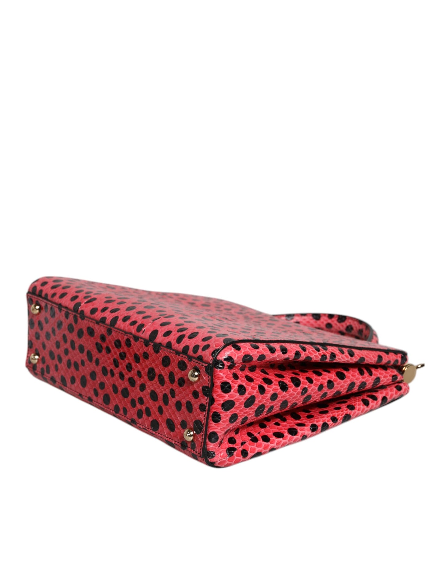 Bolso bandolera con asa superior de piel exótica rosa de Dolce &amp; Gabbana
