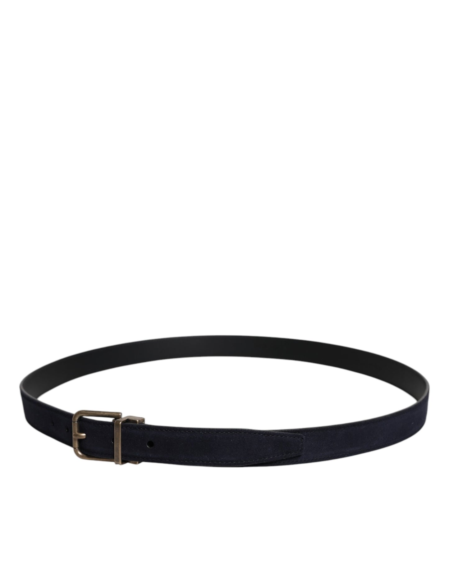 Cinturón clásico con hebilla metálica de piel de cabra negra de Dolce &amp; Gabbana