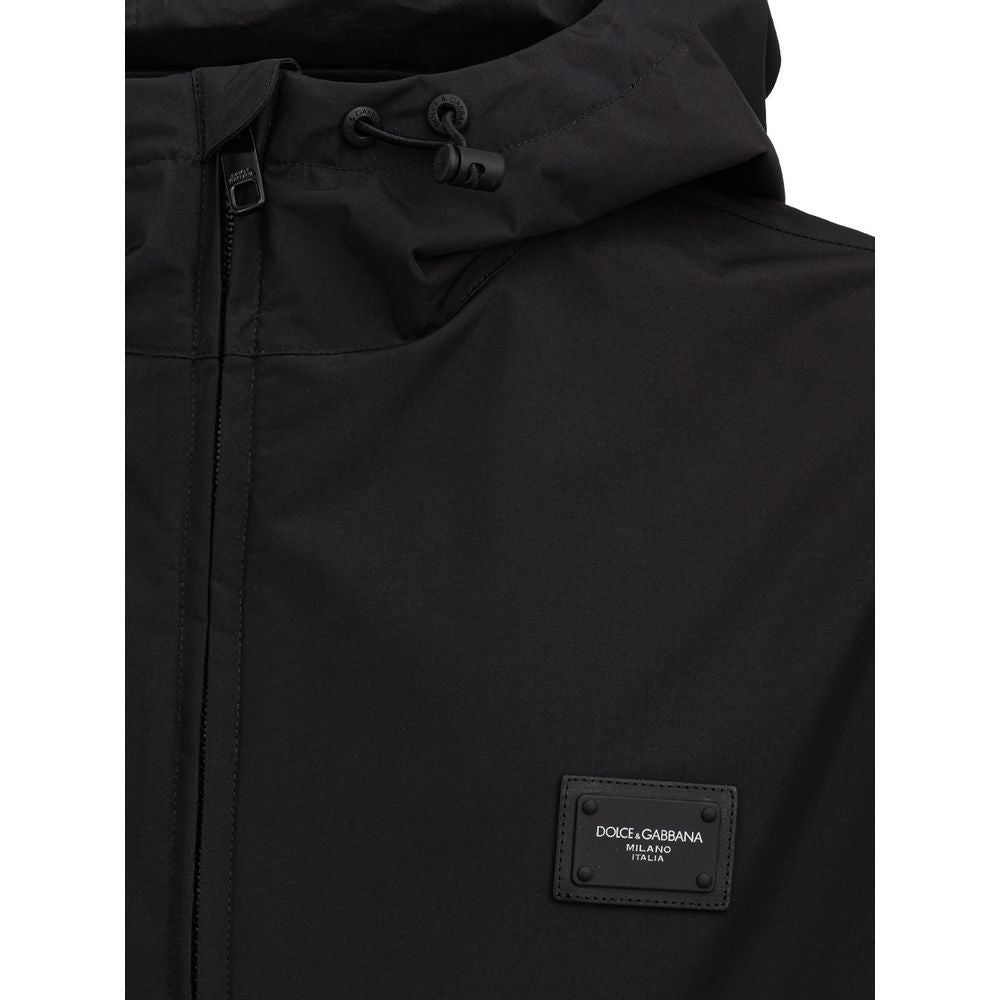 Chaqueta de poliéster negra de Dolce &amp; Gabbana