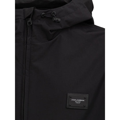 Chaqueta de poliéster negra de Dolce &amp; Gabbana