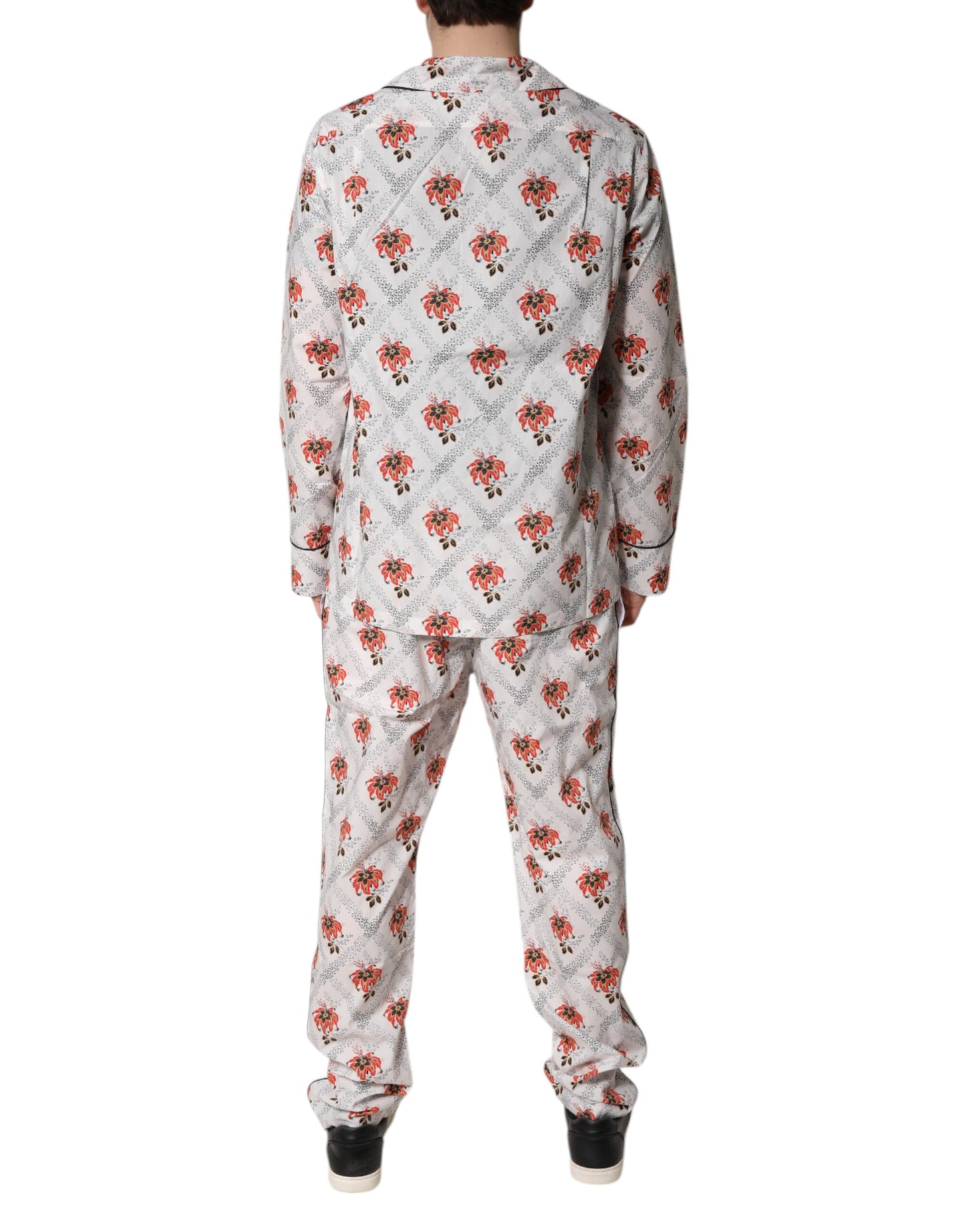 Pijama de algodón con estampado floral multicolor de Dolce &amp; Gabbana