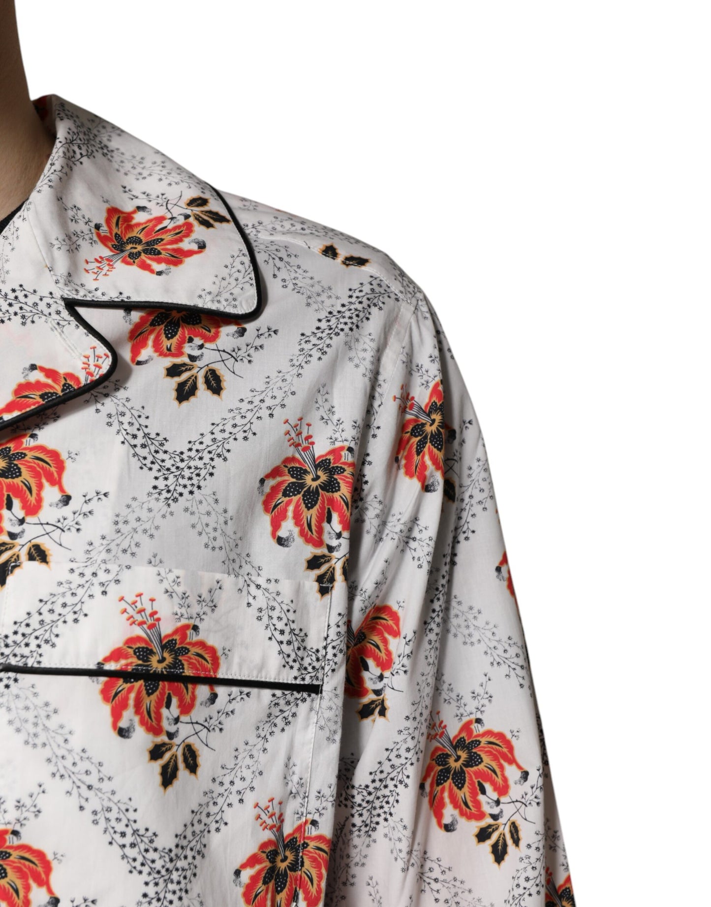 Pijama de algodón con estampado floral multicolor de Dolce &amp; Gabbana