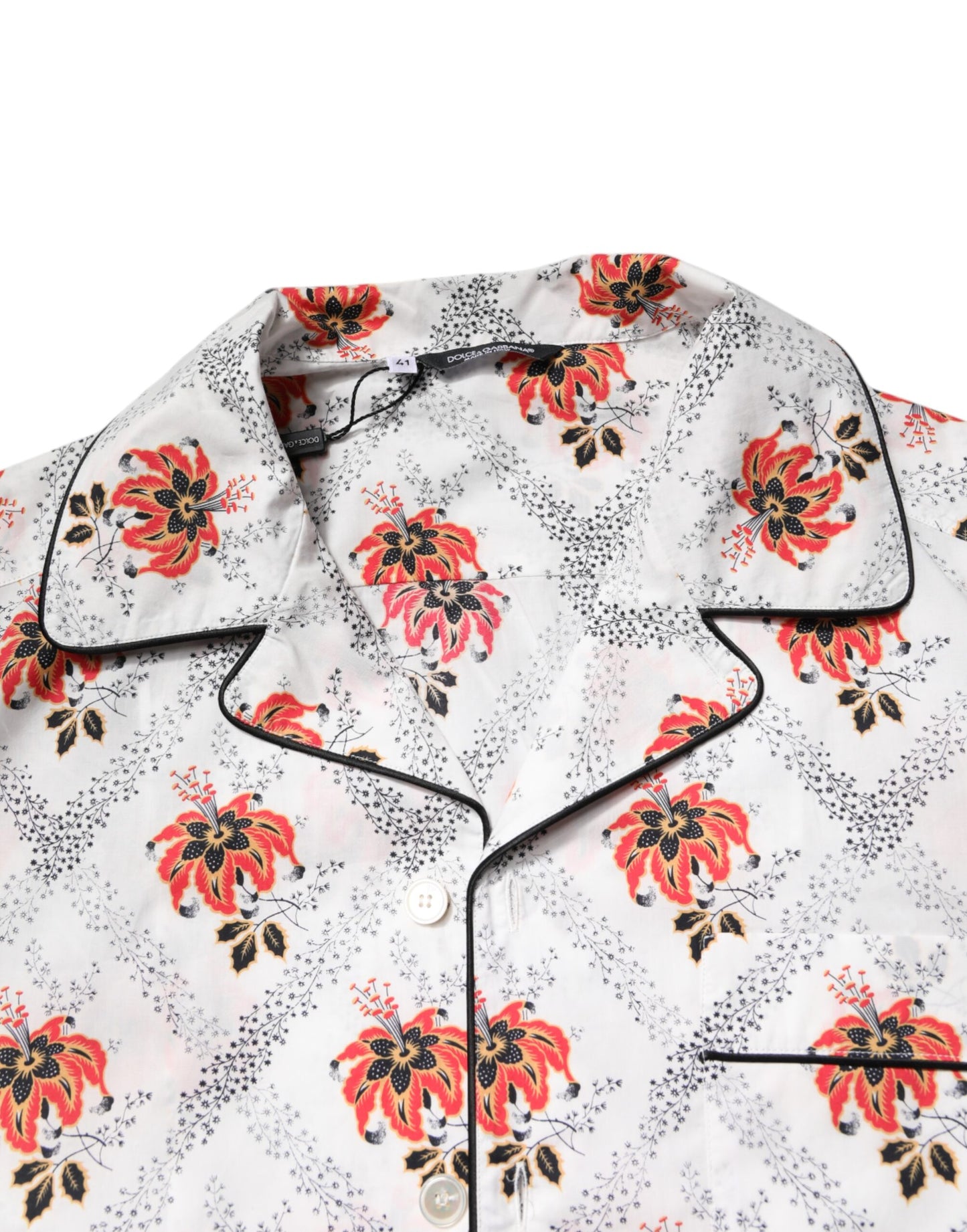 Pijama de algodón con estampado floral multicolor de Dolce &amp; Gabbana