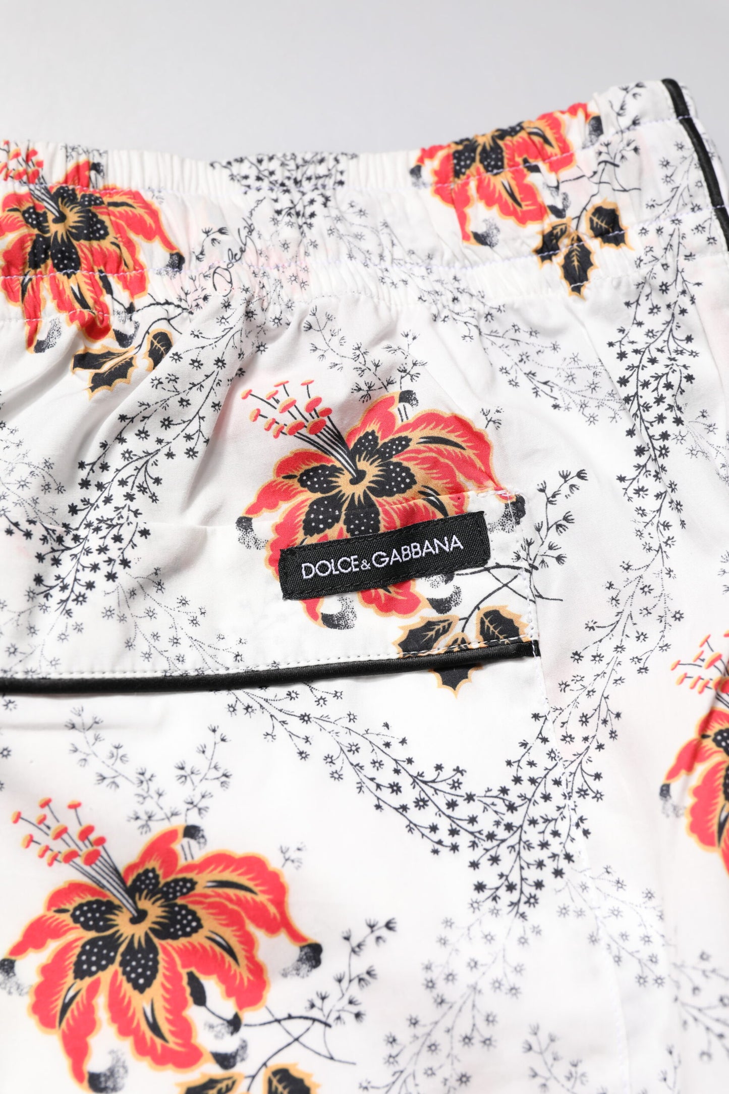 Pijama de algodón con estampado floral multicolor de Dolce &amp; Gabbana