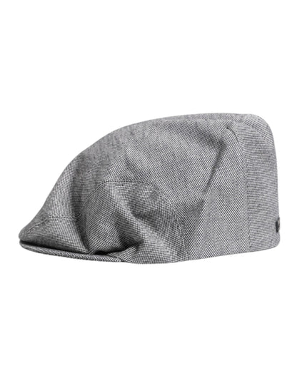 Dolce & Gabbana Gray Cotton Newsboy Capello Cabbie Hat