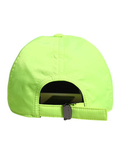 Dolce & Gabbana Yellow Green DG Logo 6 Panels Baseball Cap