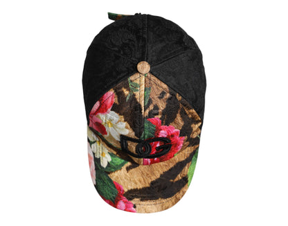 Dolce & Gabbana Multicolor DG Logo Patch 6 Panels Baseball Cap