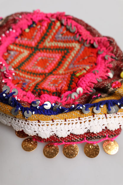 Dolce & Gabbana Multicolor Floral Sequin Knitted Embellished Hat
