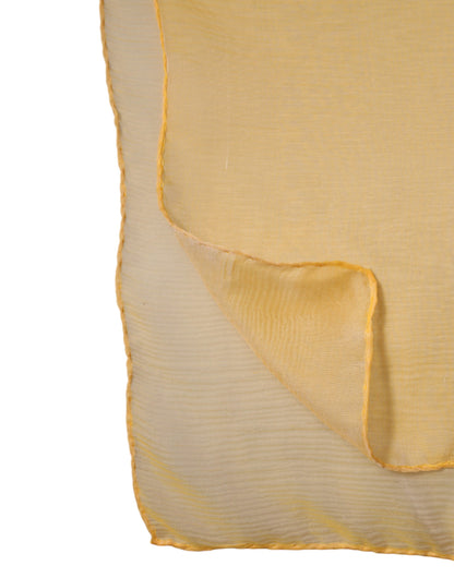 Dolce & Gabbana Yellow Silk Rectangle Wrap Shawl Scarf