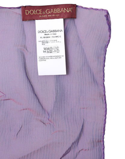 Bufanda chal rectangular de seda morada de Dolce &amp; Gabbana