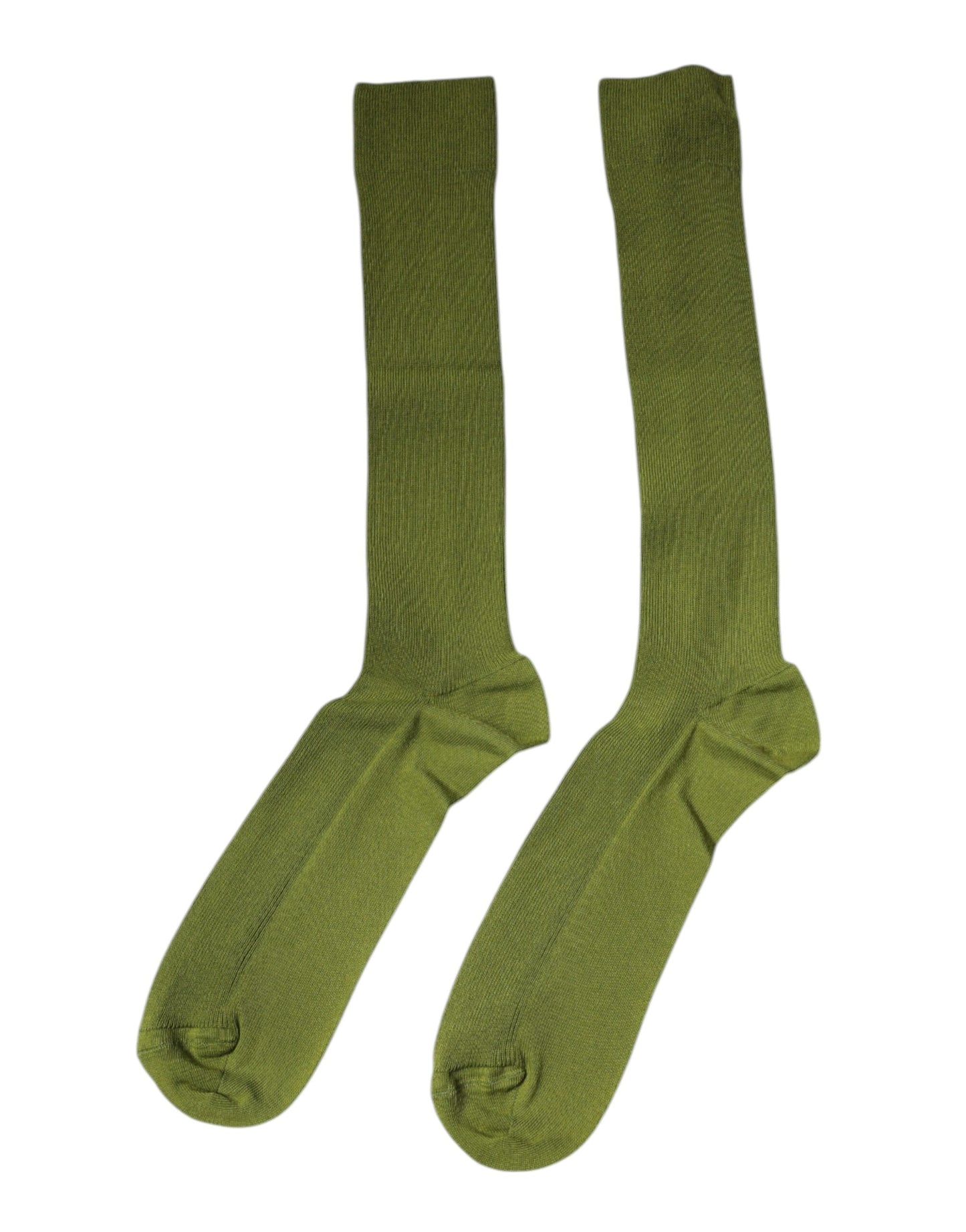 Dolce & Gabbana Green Cotton Logo Over The Calf Socks