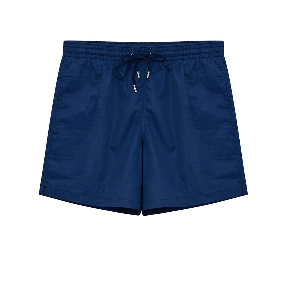 Maillot de bain en polyester bleu Canali