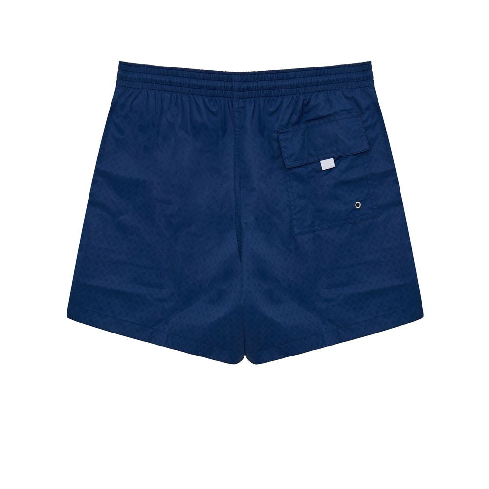 Maillot de bain en polyester bleu Canali