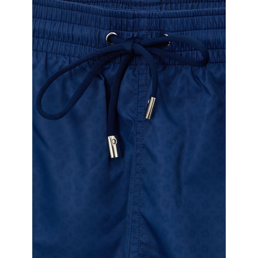 Maillot de bain en polyester bleu Canali