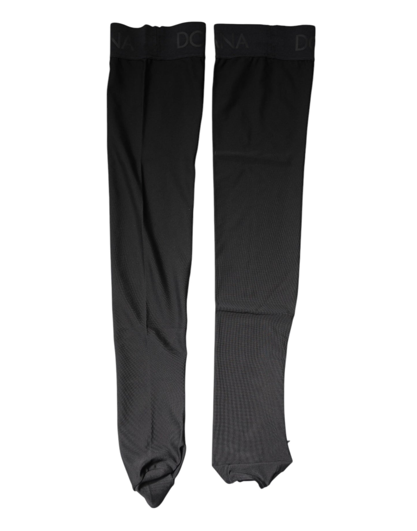 Chaussettes mi-mollet extensibles en viscose noire Dolce &amp; Gabbana