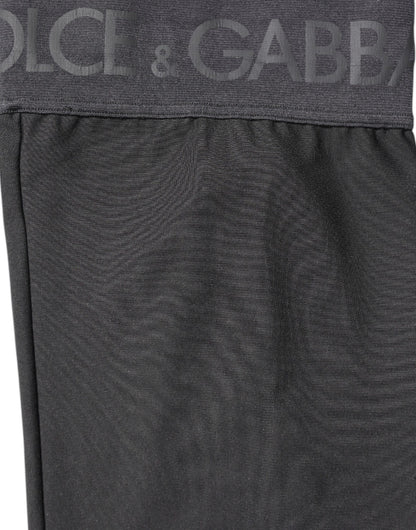 Chaussettes mi-mollet extensibles en viscose noire Dolce &amp; Gabbana