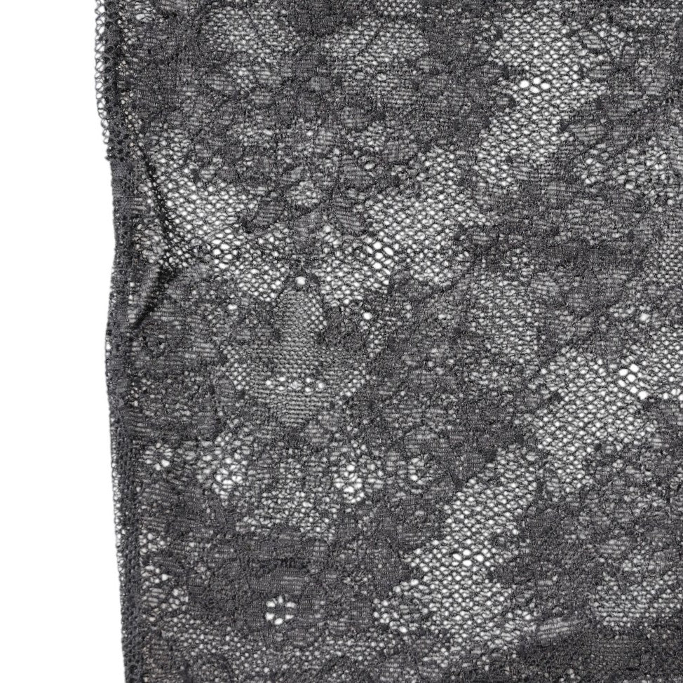Chaussettes en coton stretch à dentelle florale noire Dolce &amp; Gabbana