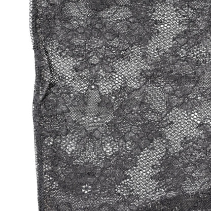 Chaussettes en coton stretch à dentelle florale noire Dolce &amp; Gabbana