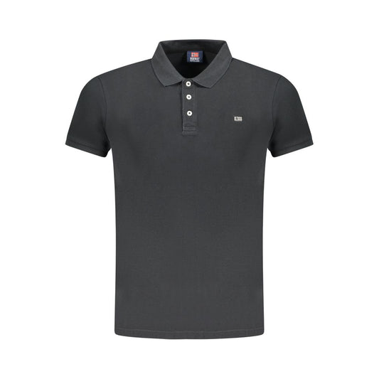Norway 1963 Black Cotton Men Polo Shirt