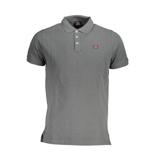 Norway 1963 Gray Cotton Men Polo Shirt
