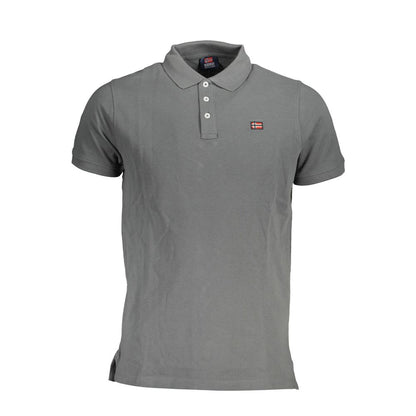 Norway 1963 Gray Cotton Men Polo Shirt