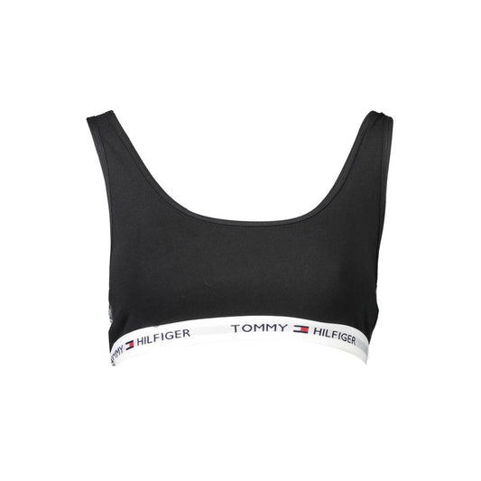 Soutien-gorge de sport Tommy Hilfiger en coton noir pour femme