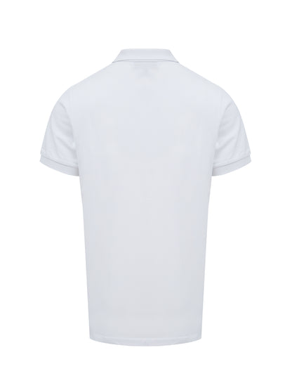 Polo de algodón blanco con cuello de Burberry