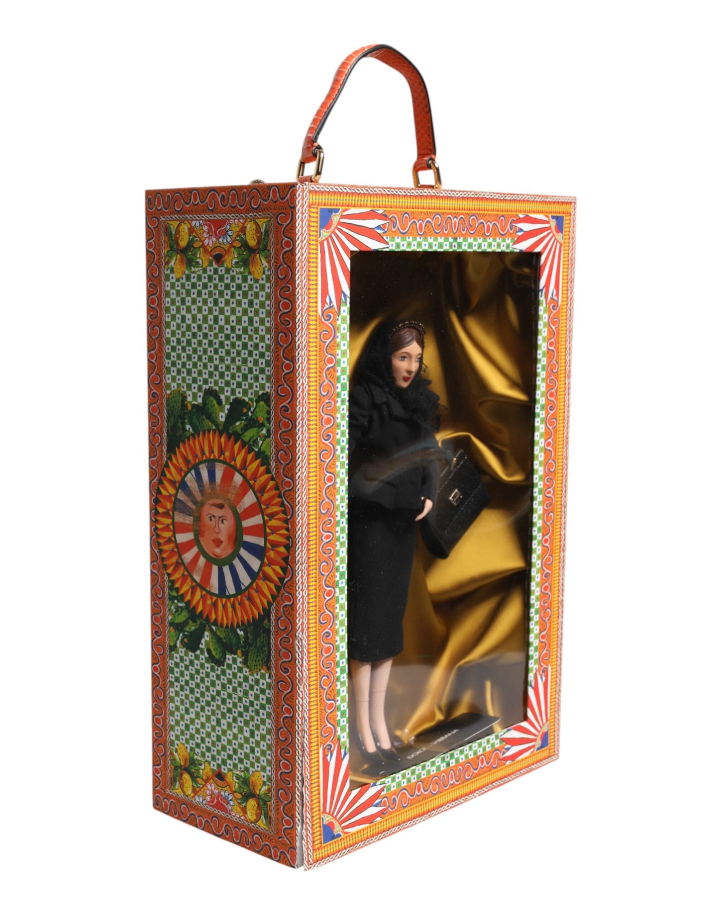 Poupées Dolce &amp; Gabbana en céramique, porcelaine, cuir et robe noire