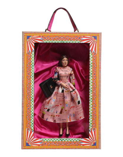 Poupées Dolce &amp; Gabbana en céramique, porcelaine, cuir et robe rose