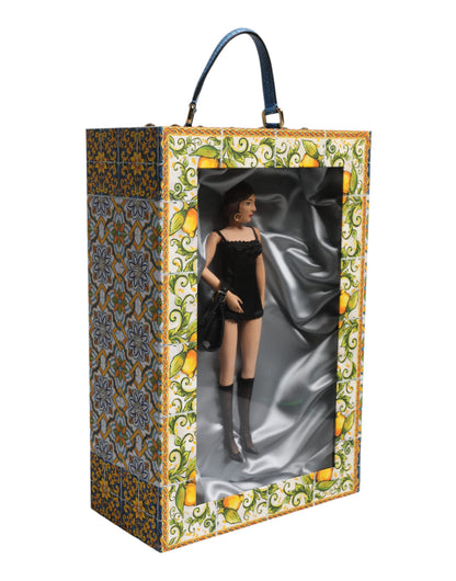 Poupées Dolce &amp; Gabbana en céramique, porcelaine, cuir et robe noire